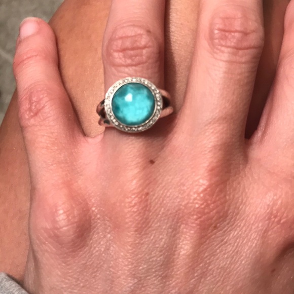 Ippolita Jewelry - IPPOLITA Stella Lollipop Turq& Diamond Ring sz 4.5